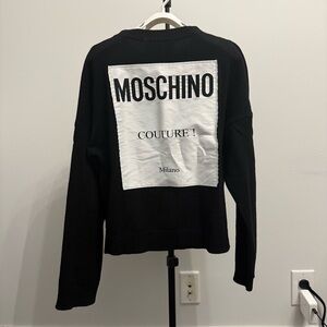 Moschino Black Cashmere Knit Sweater